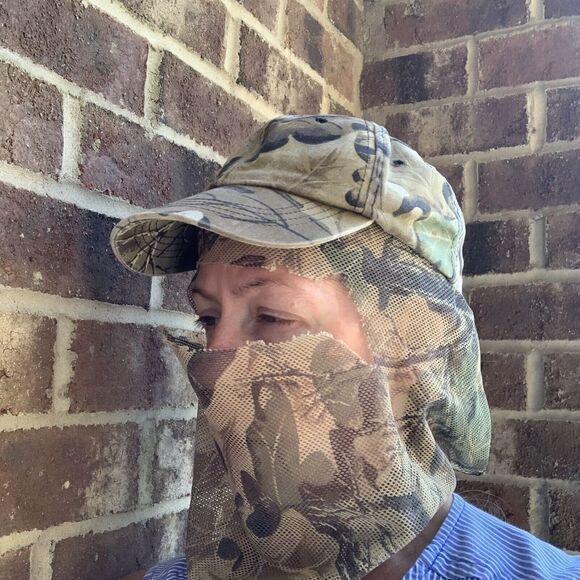 Vintage Snapback Hat Neck Gaiter Face Mask Outdoor Hunting Breakup Tree Camo - Picture 2 of 6